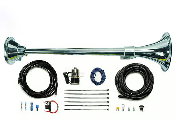 Basic Large Single Air Horn For Onboard Air Zinc Alloy/Stainless Steel Chrome