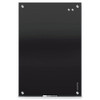 Dry Erase Board, Glass, 48 in, 96 in, No Frame Frame, Black, Gloss  G9648B-A