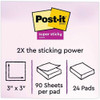 Post-it&reg; Super Sticky Adhesive Note 65424SSAU SPR-MMM65424SSAU