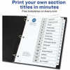 Avery Ready Index Index Divider 11825