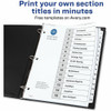 Avery Ready Index Index Divider 11825 SPR-AVE11825