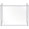 MasterVision Desktop Divider Glass Barrier - Aluminum - Glass