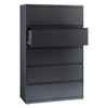 Hirsh 42" W 5 Drawer Lateral File Cabinet, Charcoal,  A4/Legal/Letter 17651