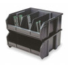 Hang & Stack Storage Bin, Polypropylene, Black, 5 in H, 11 in W, 10 7-8 in L  QUS235CO