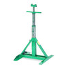 Telescoping Reel Stand, Adjustable, 28 In Max Height, Load Capacity 2,500 lb, Green, Steel
