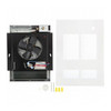 Compact Electric Wall Mount Heater, 14-1/2 in H Grille, Recessed, 1500W, 120V AC, 1-Phase, White