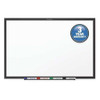 Dry Erase Board, Melamine, 48 in, 96 in, Aluminum Frame, White, Gloss  S538B-24