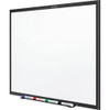Dry Erase Board, Melamine, 48 in, 96 in, Aluminum Frame, White, Gloss  S538B-24