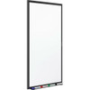 Dry Erase Board, Melamine, 48 in, 96 in, Aluminum Frame, White, Gloss  S538B-24