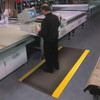 Antifatigue Mat, 6 ft. L x 3 ft. W, 5/8" Thickness, Closed Cell PVC Foam, Corrugated, Black/Yellow