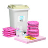 Spill Kit, 8 gal Volume Absorbed per Kit, 29 gal Capacity, Can, Clear, 25
