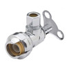 Sharkbite Angle Stop Valve, Push Fit, 1/2 in, 200 psi 24731LF