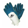Chemical Resistant Gloves, Nitrile, 11 in L, 18.0 mil, Blue/White, L, 12 PK