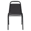 National Public Seating Stacking Chair, 9100 Series, Vinyl Black 9110-B
