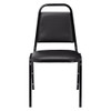 National Public Seating Stacking Chair, 9100 Series, Vinyl Black 9110-B