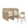 National Public Seating Folding Chair, Steel, Beige,PK4 51