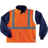 Ergodyne Hooded Jacket, Polyester, Class 3 Type R, Orange, L 8385