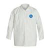 Disposable Shirt, 3XL, Tyvek(R) 400, Snap, Open Cuff, Serged Seam, 50 PK