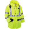 Ergodyne Hooded Jacket, Polyester, Class 3 Type R, Green, XL 8385