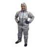 International Enviroguard Hooded Coverall,Elastic,Gray,M,PK6 7215GT-M
