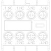 Siemens Auxiliary Contact,10A,Front Mounting 3RH29111HA22