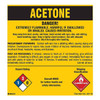 Brady NFPA Acetone Danger Label,5"H x 5" W,PK25 26116LS