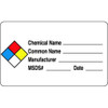 Roll Products NFPA Label, 6 in H, 6 in W, Vinyl, PK100 141534