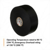 3m Electrical Tape, Black, 10 yd L, 1-1-2 in W, PK12 130C-1-1-2x30FT