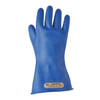 Electrical-Insulating Gloves, 500V AC, 750V DC, Rubber, 11" Length, Blue, Size 8