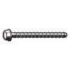Concrete Screw, 5/8" Dia., Hex, 4 in L, Steel Zinc Plated, 10 PK