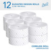 Scott Essential, Jumbo Coreless, 2 Ply, Continuous Sheets, White, 12 PK  07006
