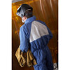3m Hooded Disposable Coveralls, 4Xl, Blue, SMMS 4530-BLK-4XL