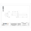 Blind Rivet, Dome Head, 1-4 in Dia., 3-4 in L, Stainless Steel Body, 100 PK  U34180.025.0088