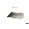 12 In. W x 6 In. D Stainless Steel Shelf for Stainless Steel LocBoard  66126