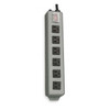 Tripp Lite Outlet Strip, Right Angled, 6 5-15R, 5-15P, 15 ft., Gray UL24RA-15