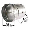 Dayton Round Fire Damper,165 Deg F,13-5-8 In. D 2TFZ8