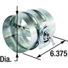 Dayton Balancing Damper,Round, 8 In,Diameter 2TFX8