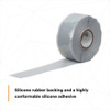 3m Silicone Electrical Tape, 70, Scotch, 1 in W x 30 ft L, 12 mil thick, Gray 70