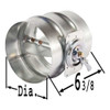 Dayton Balancing Damper,Round, 6 In Diameter 2TFX7