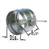Dayton Volume Control Damper, 8-1-4"D, 12"DuctDia 3HGP1