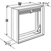 Dayton Square Fire Damper,5-3-4 In. W,165 Deg F 2TGC8
