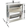 Dayton Volume Control Damper,11-3-4"W,11-3-4"H 2LRY7