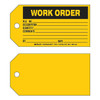 Tag, Inventory, Paper, 3 in H x 5 3/4 in W, Black on Yellow, Rectangle, 100 PK