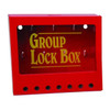 Brady Group Lockout Box,7 Locks Max,Red 105714