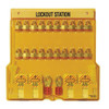 Master Lock Lockout Station,Filled,20 Padlocks 1484BP1106