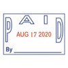 2000 Plus Message Date Stamp,4 Bands, Paid 038862