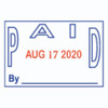 2000 Plus Message Date Stamp,4 Bands, Paid 038862
