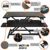 Victor Technology Compact Standing Desk Riser,Black DCX610