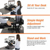 Victor Technology Compact Standing Desk Riser,Black DCX610