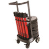 Belt Barrier System, 15 ft Length, 22 in to 42 in Post Height, Danger Keep Out  PL4011